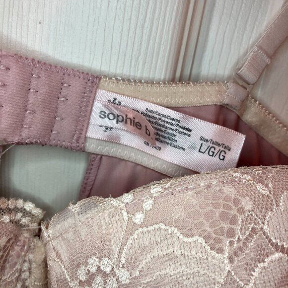 [Women's L] Sophie B Lingerie Babydoll Lace Underwire Garter Boudoir Coquette - Picture 6 of 10